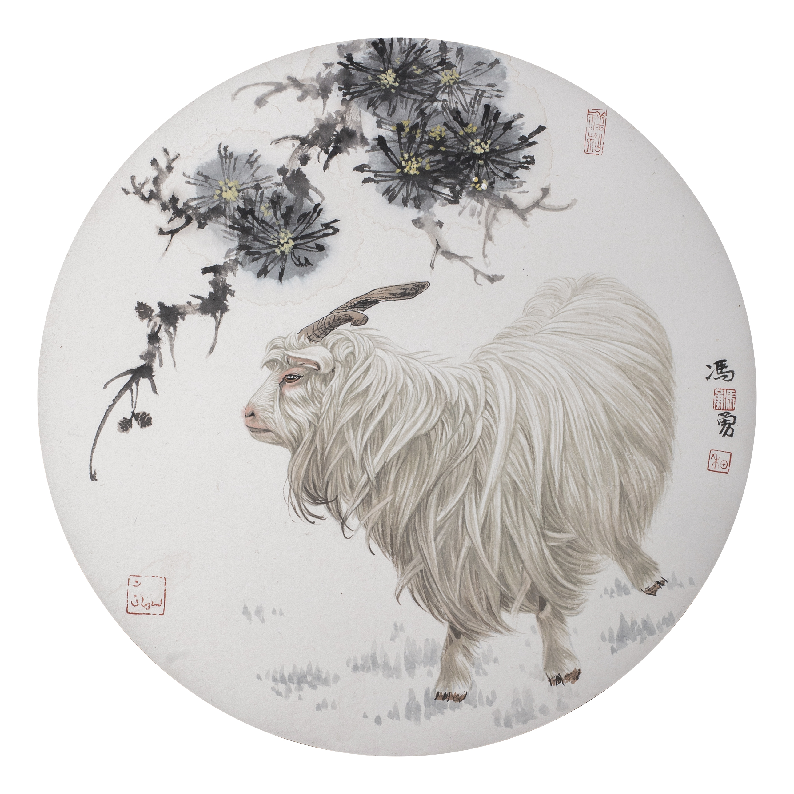 出生于辽宁省辽阳市,号紫竹琴房主人,田禾,吉祥瘦翁,中国著名工笔画家