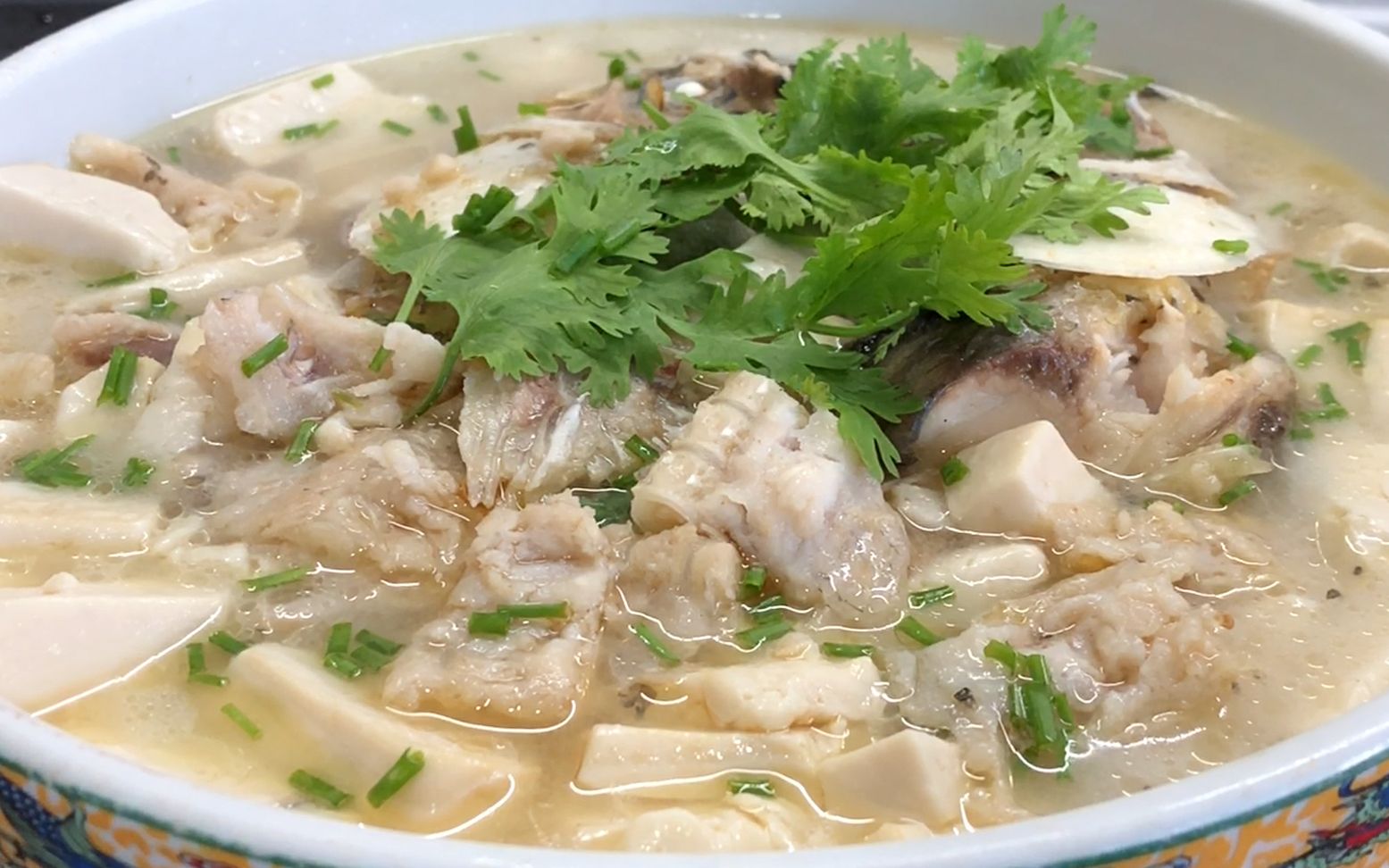 豆浆豆腐鲩鱼片汤