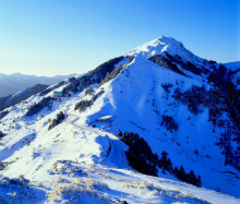 台湾“雪乡”合欢山冬季的雪景