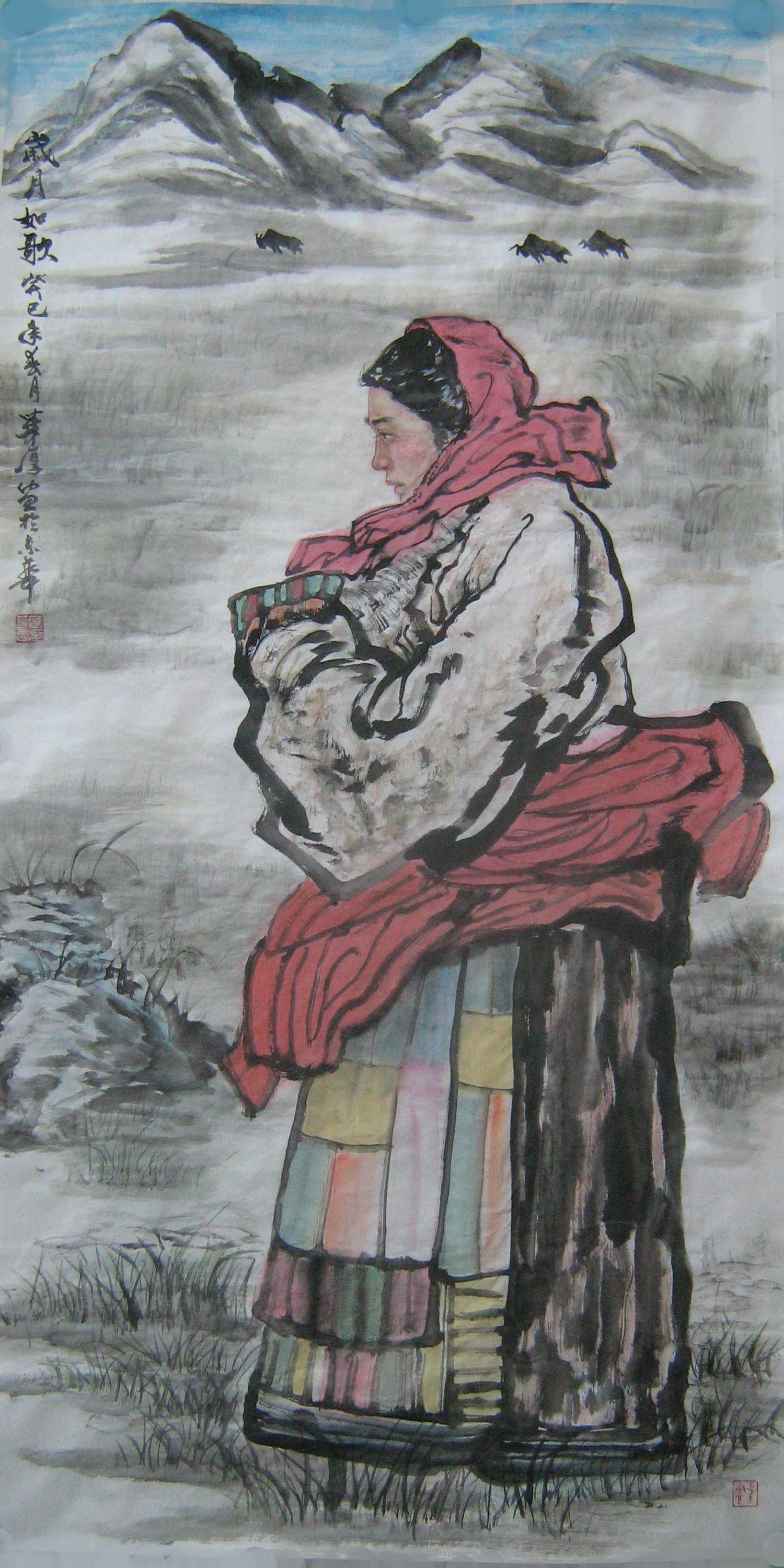 男,字子曰,号弥天浪人,1982出生,山东省夏津县人,当代实力派画家