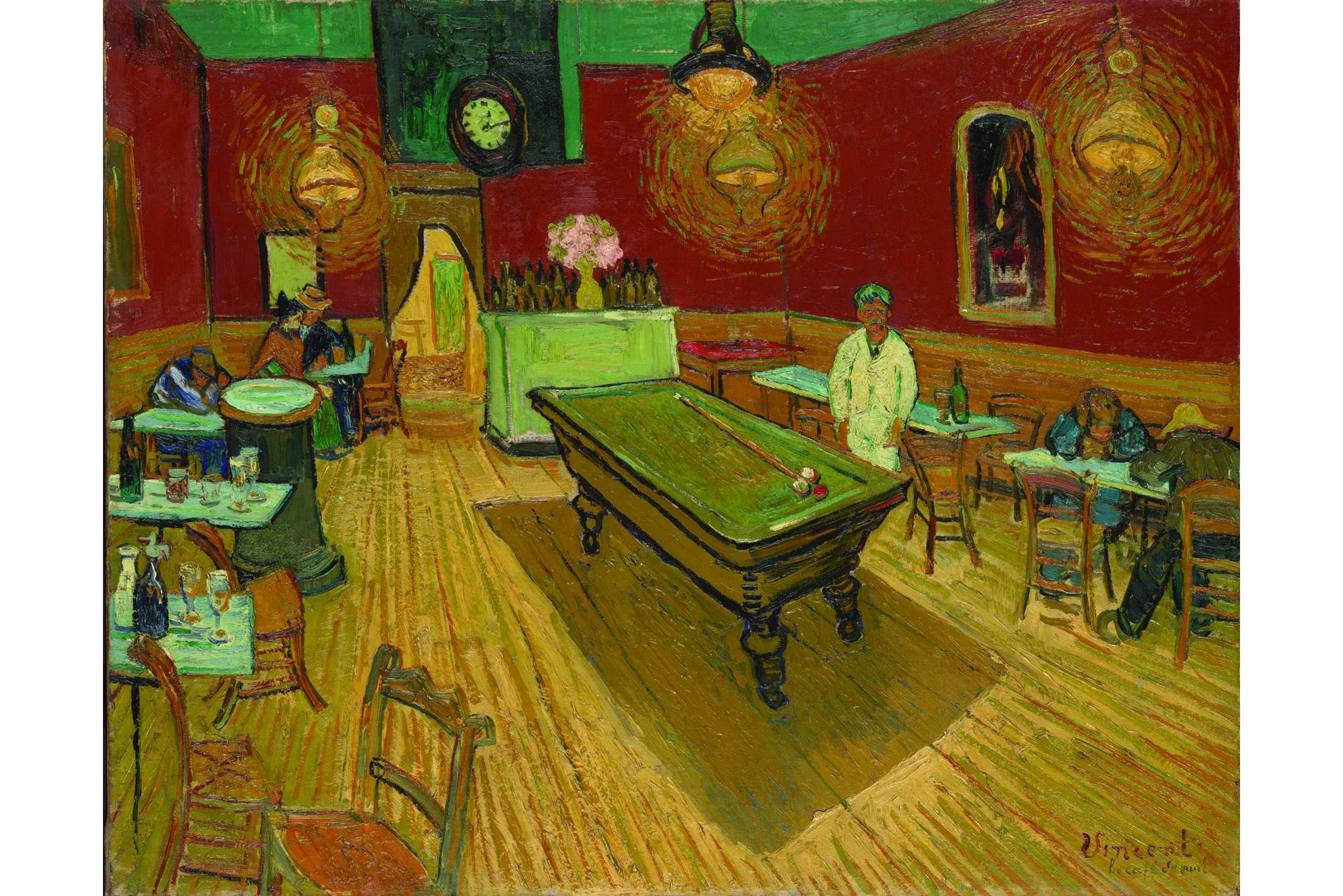 拉马丁的夜晚咖啡馆》)是荷兰画家梵高1888年创作的一幅画布油画