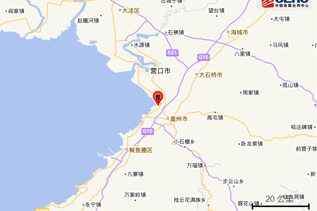2020年12月18日辽宁营口市西市区3.0级地震