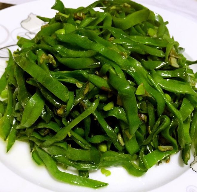 清炒梅豆丝
