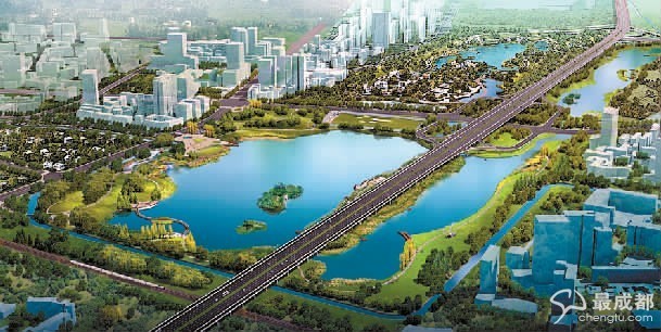  p>锦城湖位于成都市四环路南段,西起成昆铁路,东至站华路,在锦城公园