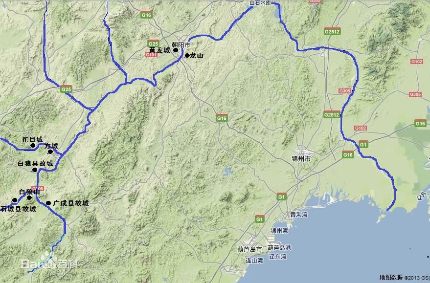  p>大凌河发源于辽宁省与河北省接壤地区,全长447公里,大小支系纵横