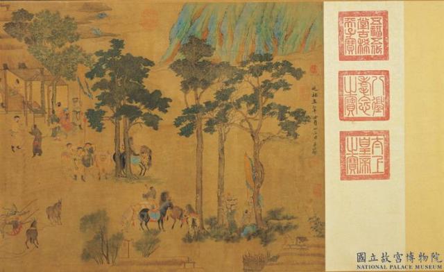 元赵孟頫画张公艺九世同居图卷