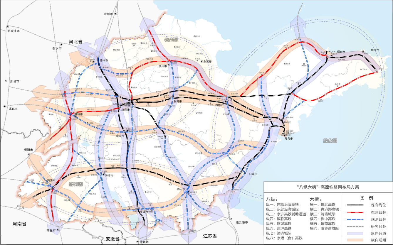 《潍坊市铁路枢纽总平面布置示意图》,潍坊铁路枢纽是中国重要的铁路