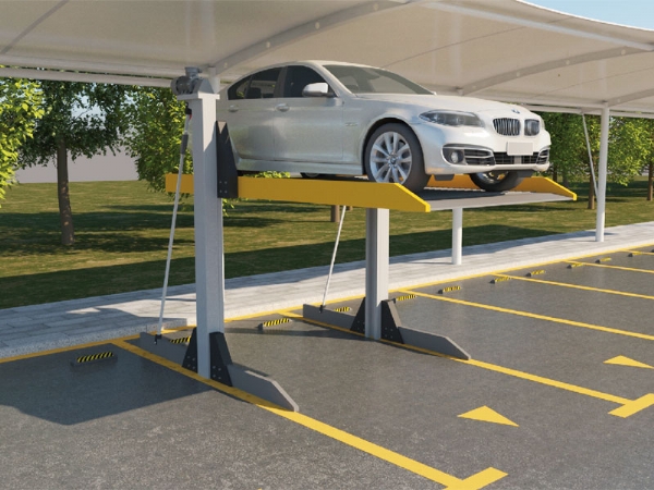 简易升降类停车设备是指在同一层上采用搬运台车或起重机平面移动车辆