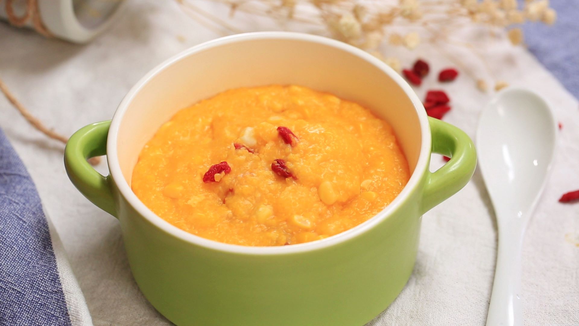 小白菜鲜玉米粥