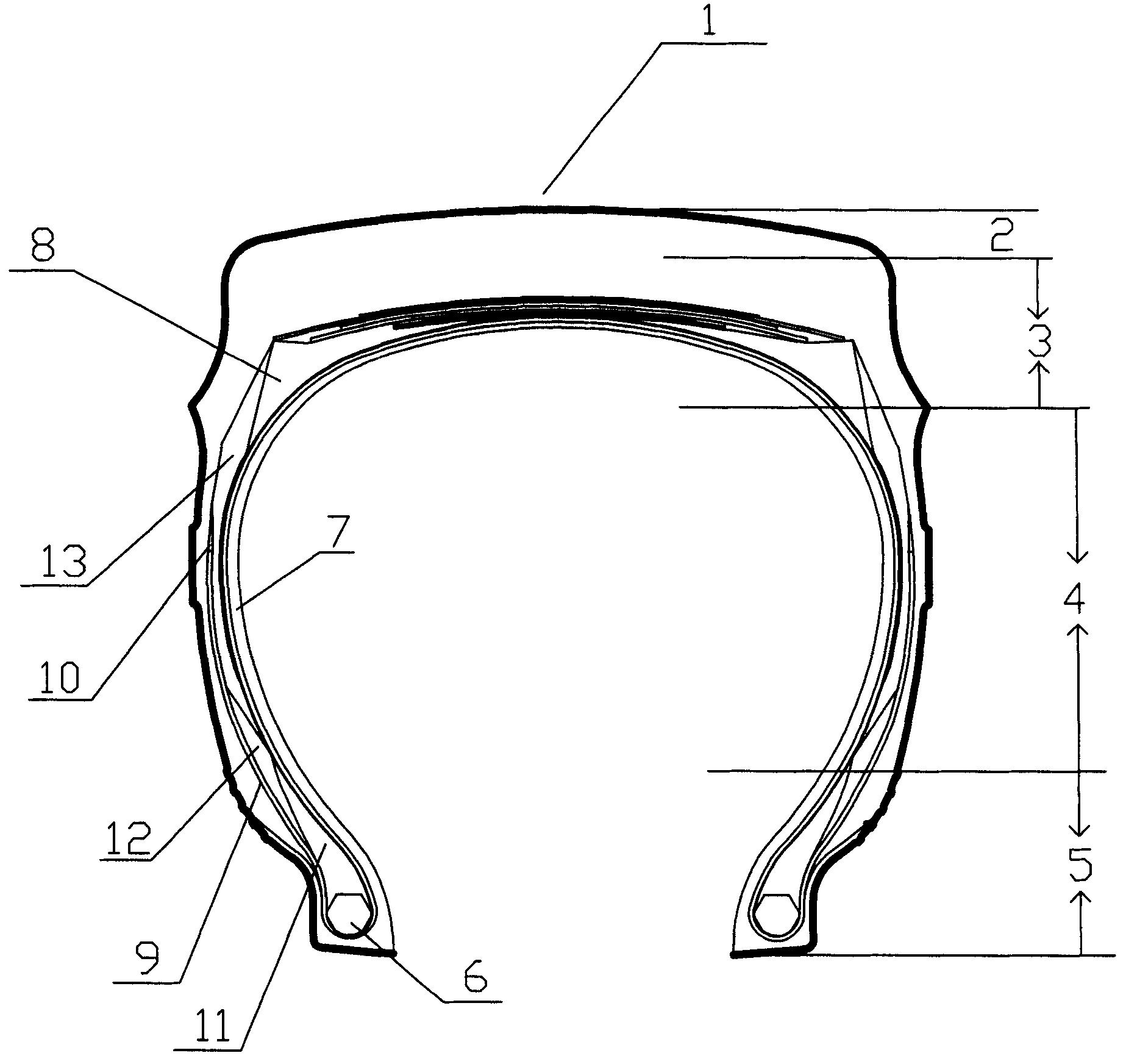 设有胎体填充胶的子午线轮胎