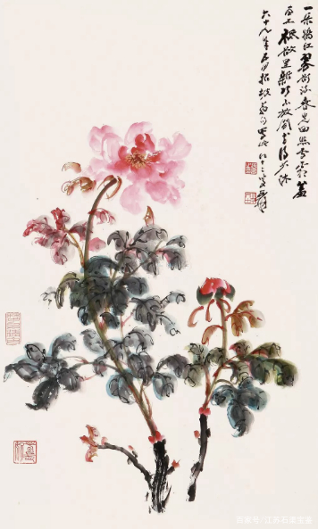 張大千 芙蓉花卉 張大千芙蓉| Zhang Daqian, Hibiscus | The Mei Yun Tang