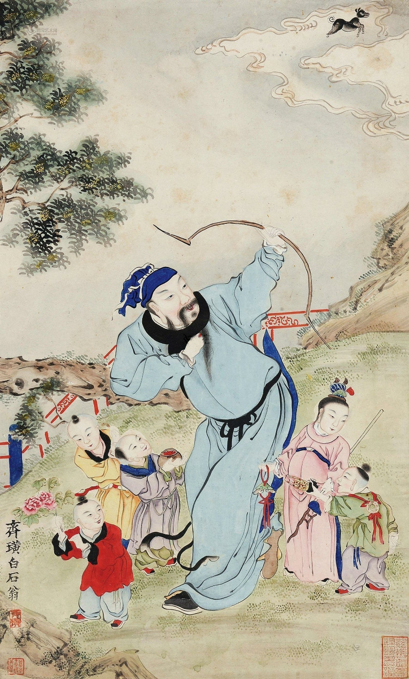  p>张仙是中国民间供奉的吉祥神,能够让信奉他的人