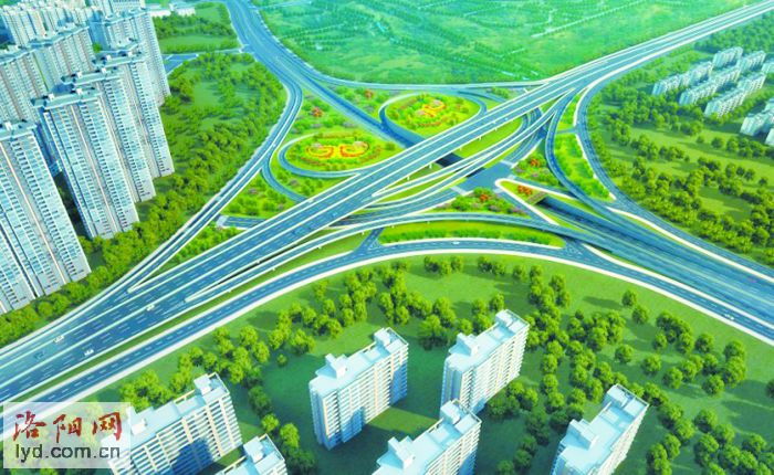 道路,在次要道路上的连接部分有冲突点的呈菱形的互通式立体交叉 /p>