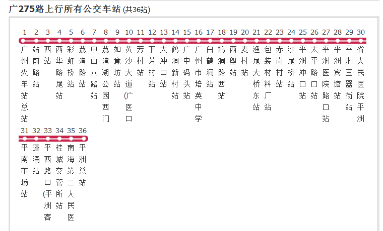 广州公交广275路