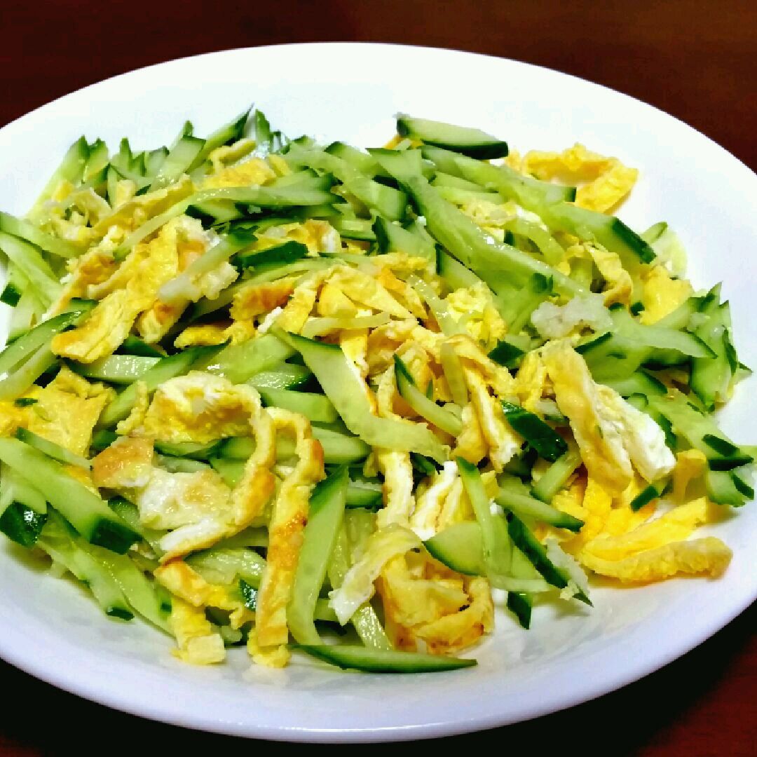 黄瓜拌鸡蛋