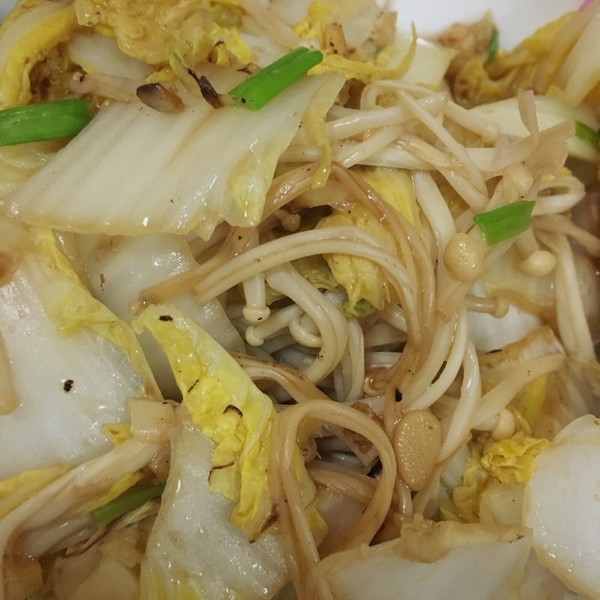 金针菇炒大白菜