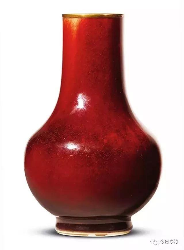 清時代 康熙年製 豆紅釉苹果尊・時代物・古陶磁・古賞物・旧家買出品 T10241705067556019.JPG