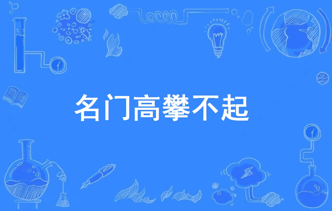 名门高攀不起