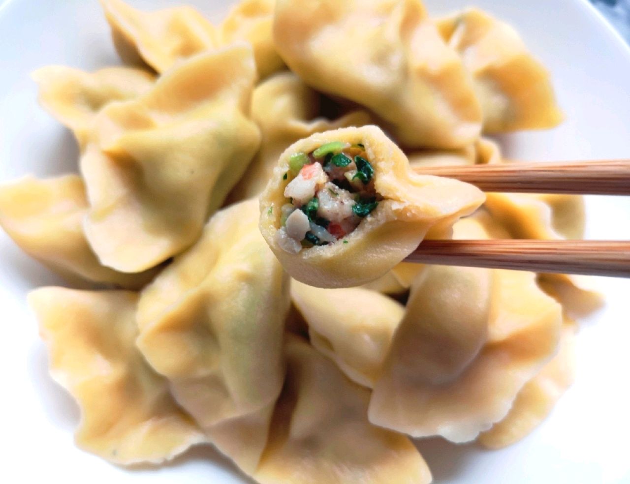 玉米香菇虾肉饺