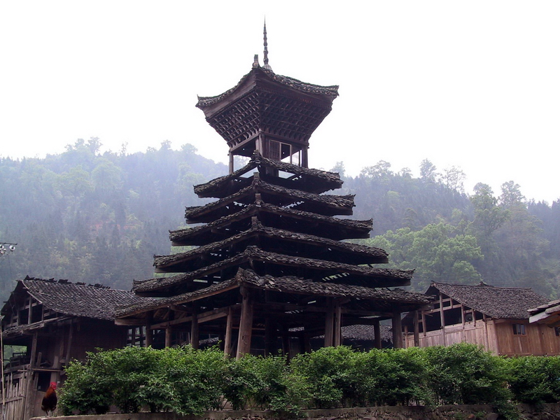 data-lemmaid="5312449">防腐木凉亭 /a> /b> b>--侗族鼓楼, /b>鼓楼