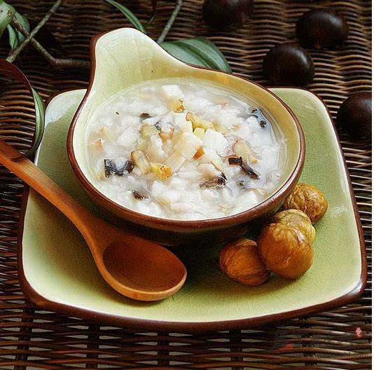 核桃花生山药粥