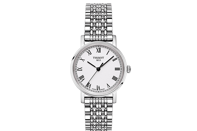 天梭魅时系列钢带石英女表少女峰特别款