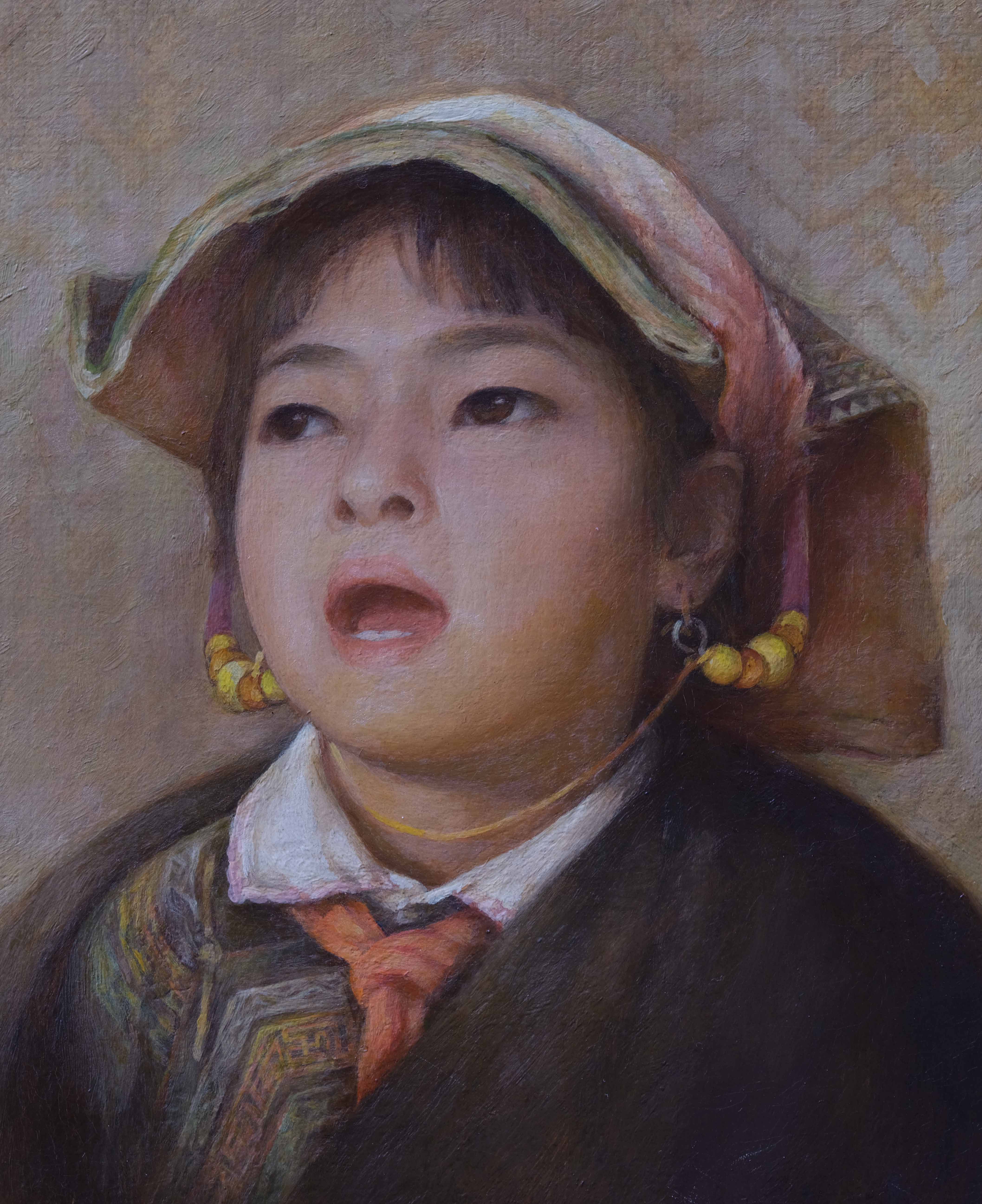  p>《彝家小院》是作者多年来创作的一系列彝族生活题材油画作品中的