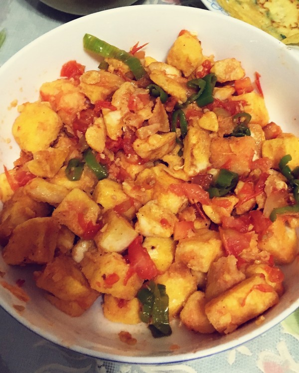 西红柿鸡蛋炒馒头丁