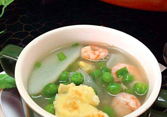 青菜虾仁汤