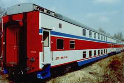 典型的代表是中国生产的srw25b型中长途双层空调软卧客车. /p>