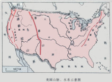 美国地形简图