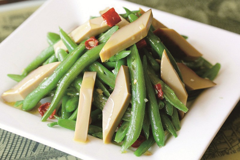 豆腐干炒四季豆