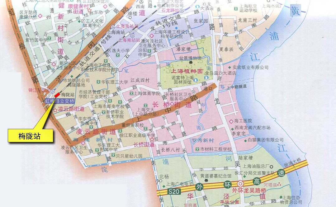 梅陇站(meilong  railway station),旧称梅家弄站,位于中国上海市徐汇