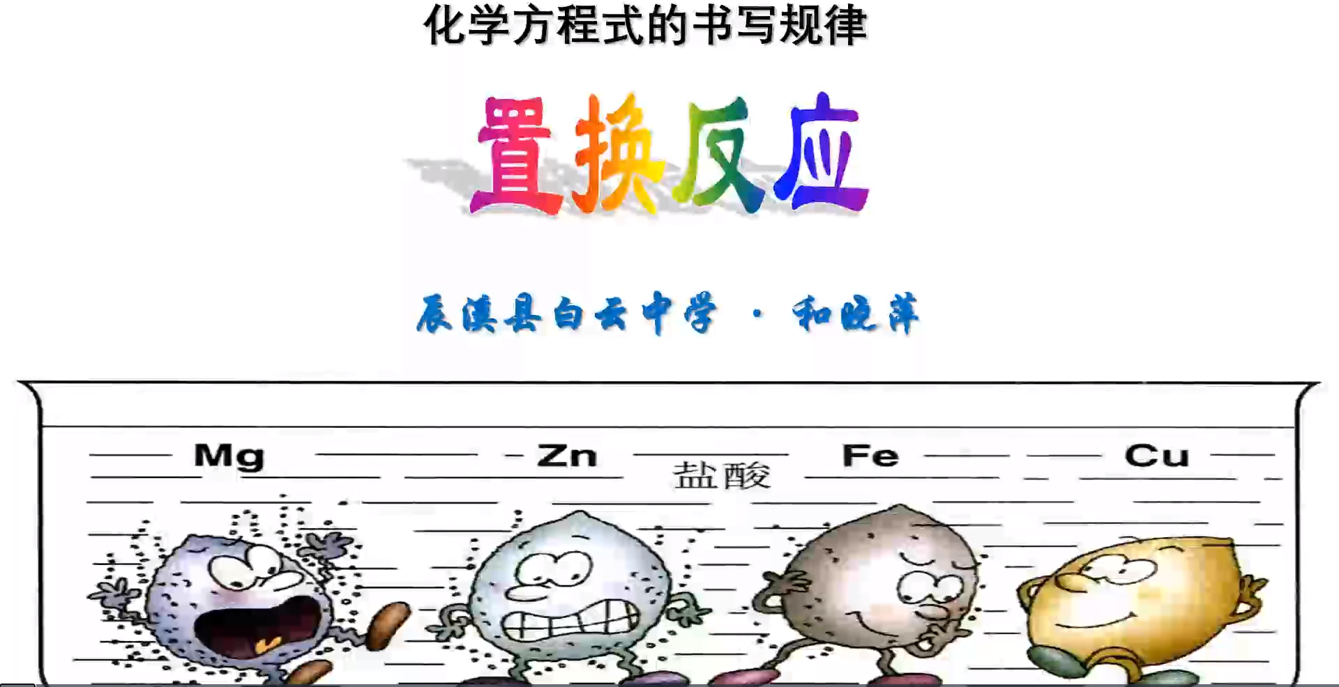 化学方程式的书写规律置换反应