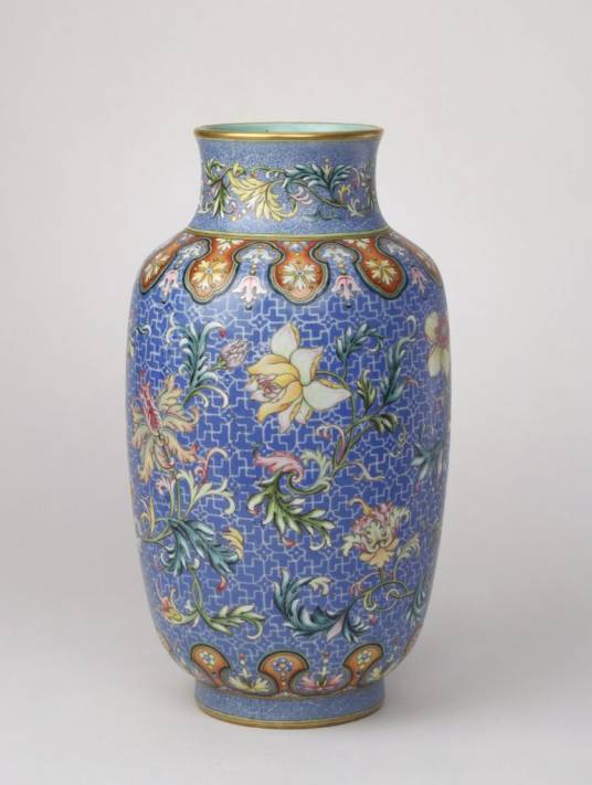 大清乾隆年製款 青色銘 彩絵 花鳥図 灯籠形 花瓶 精巧作 保存良好　花入れ 清乾隆粉彩折枝花卉纹灯笼瓶_百度百科