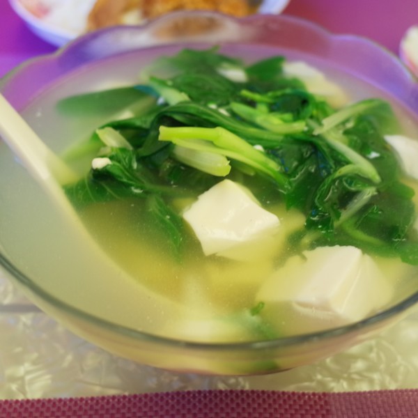 菜心豆腐汤