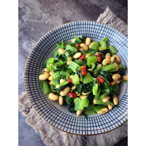 黄豆拌芥菜