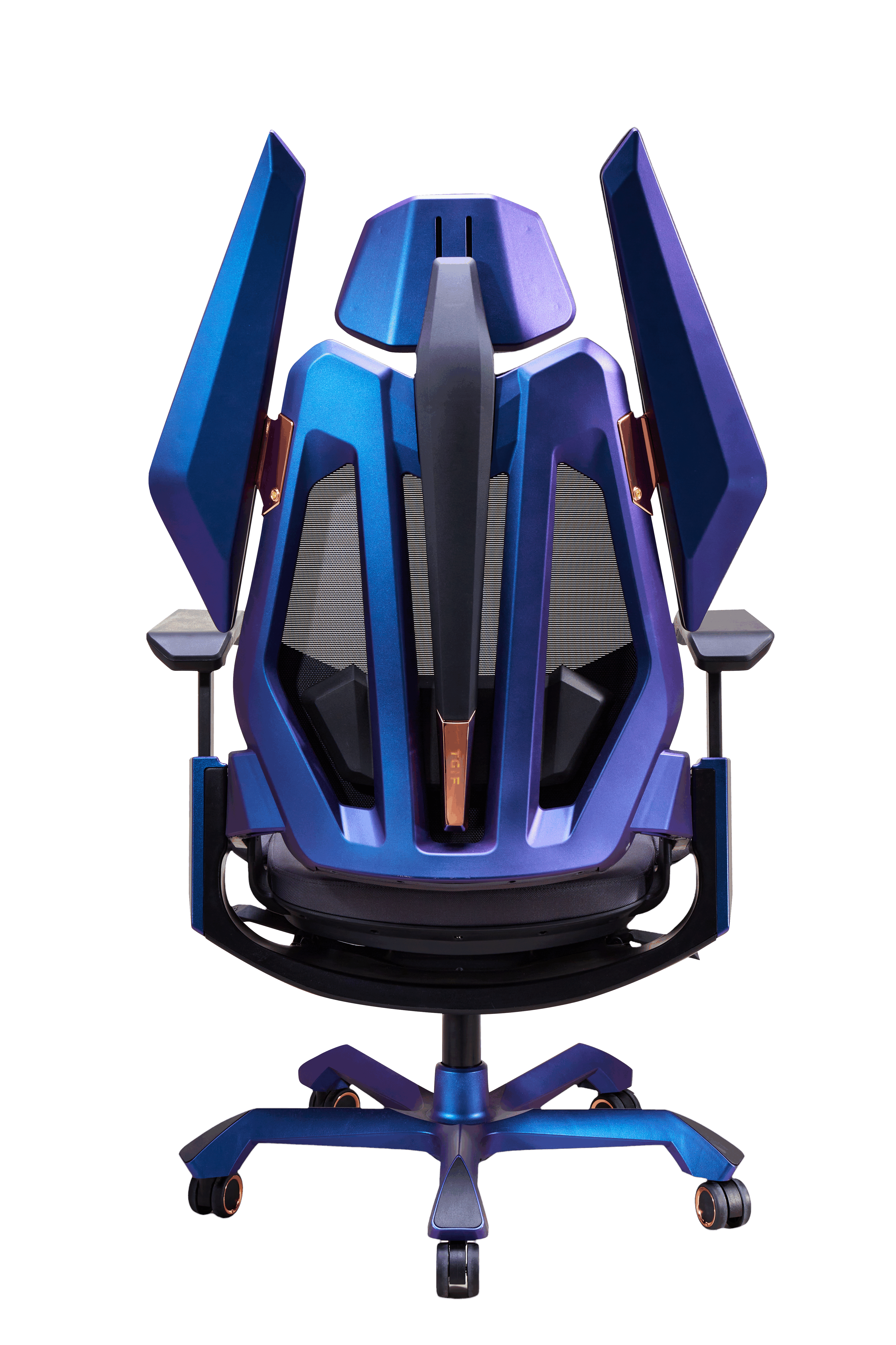 t0电竞人体工学椅的设计采用了精密创新的人体工学结构与未来感的设计