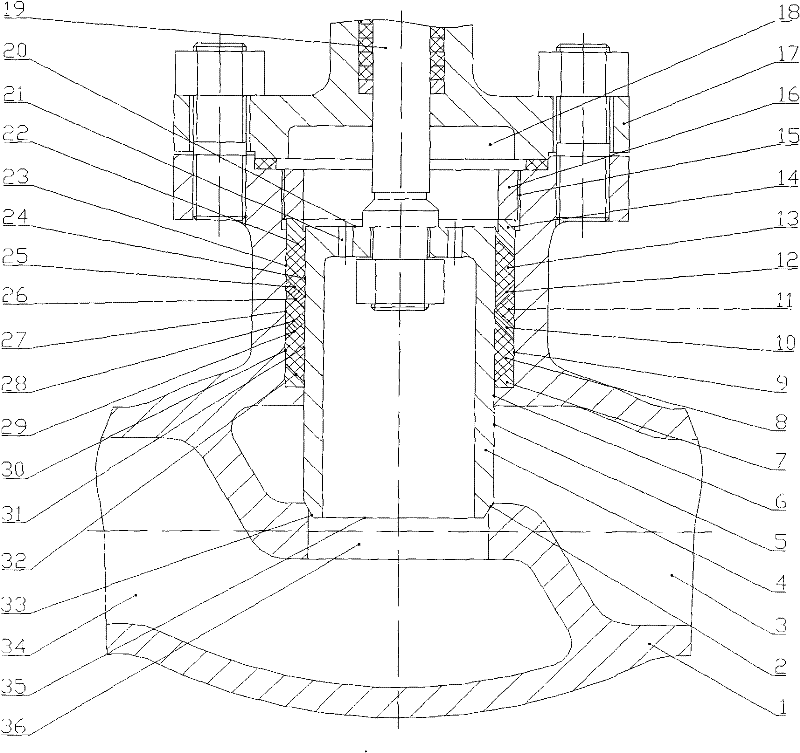 一种高温高压双向平衡截止阀