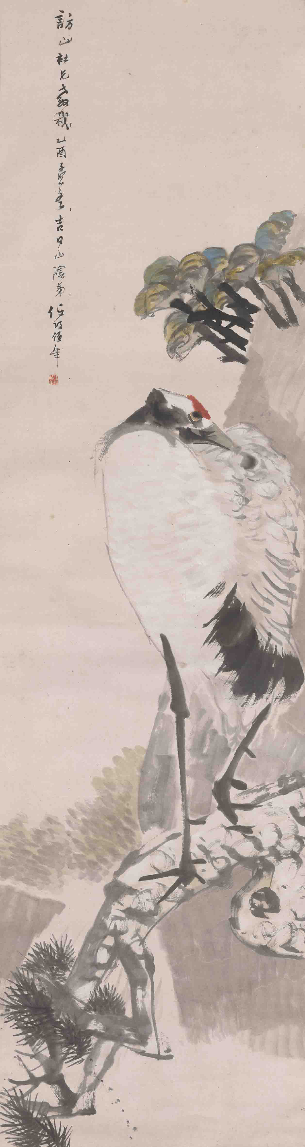 清任颐松鹤图轴