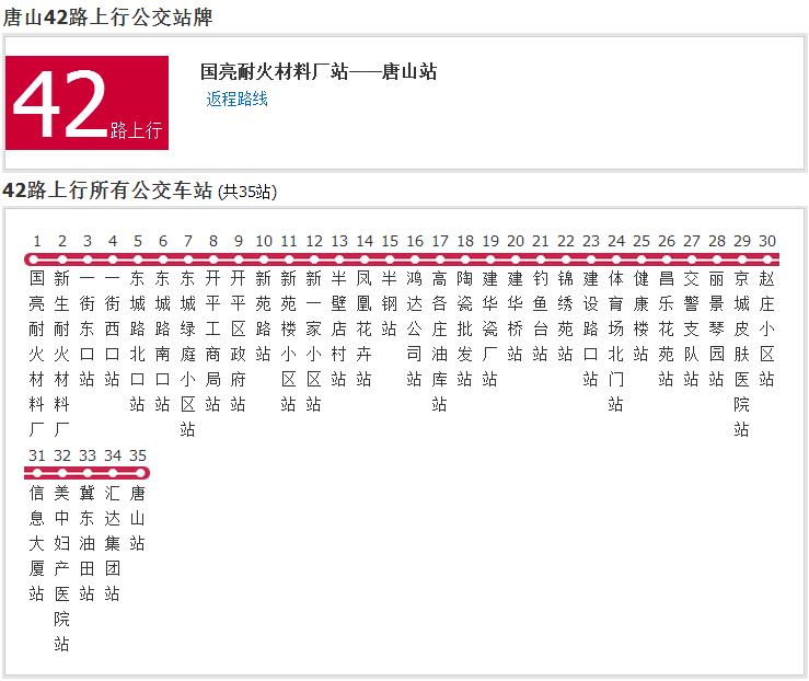  p>唐山公交42路是唐山市的一条 a href="#">公交 /a>车线路,由唐山市