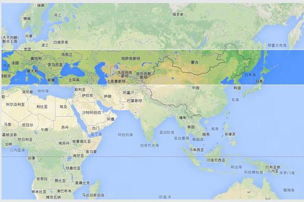 赤道 /a>平面向北量度的 a href="#" data-lemmaid="107293">纬度 /a>