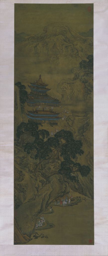  p>《山水楼阁图》是清代袁江创作的绢本设色画. /p>