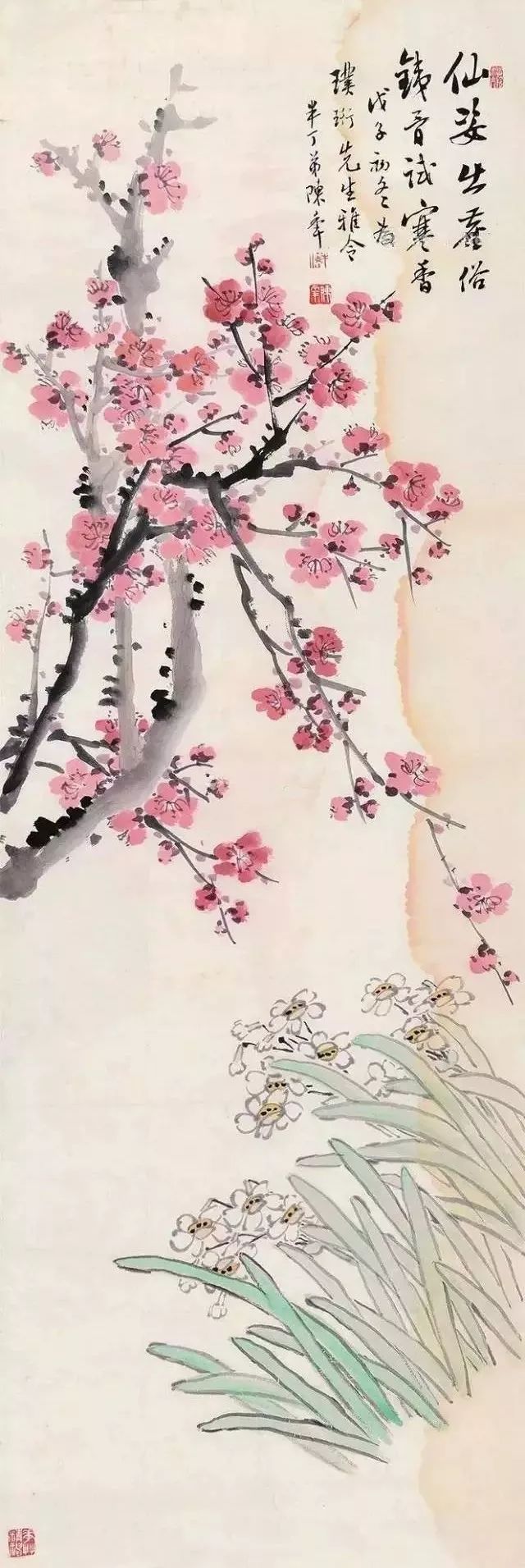 10位国画名家，30幅梅花画作，配上梅花诗词，好美_百科TA说