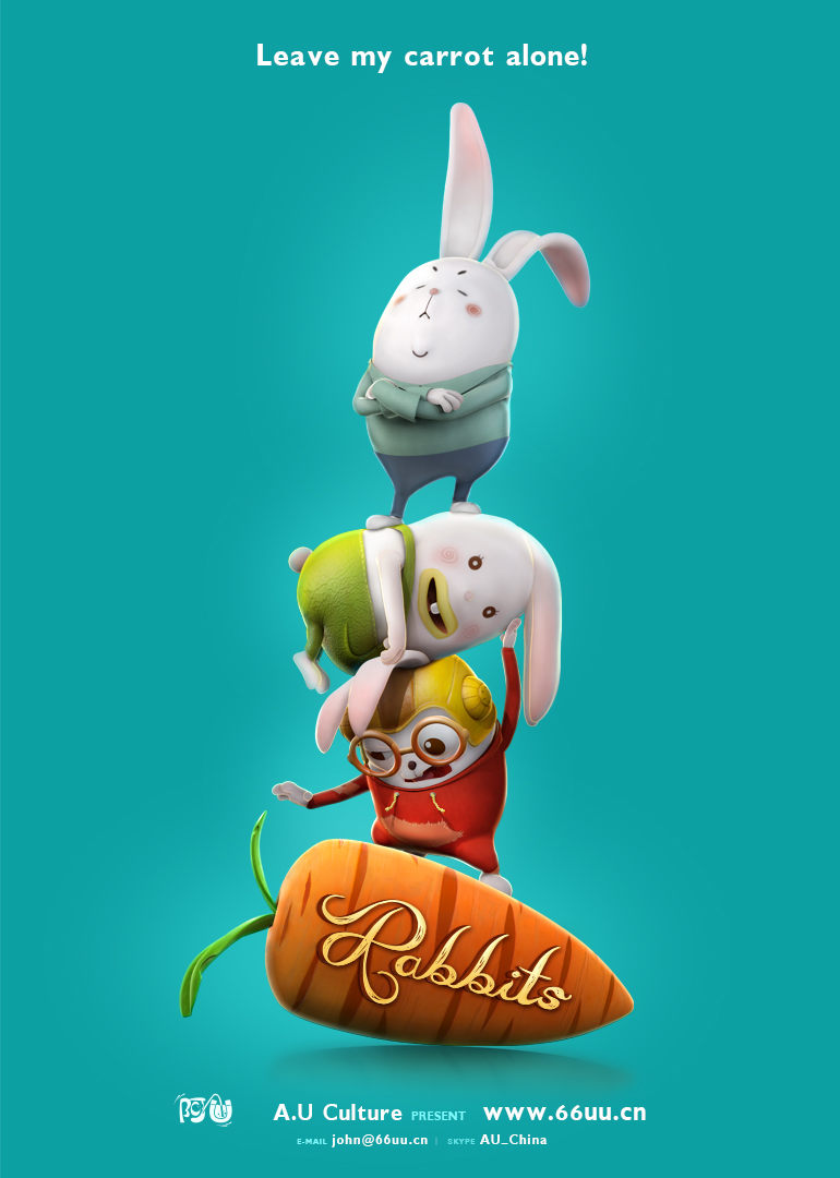 《阿u之三只兔子》是一部动画作品,全26集,播放平台是腾讯视频<