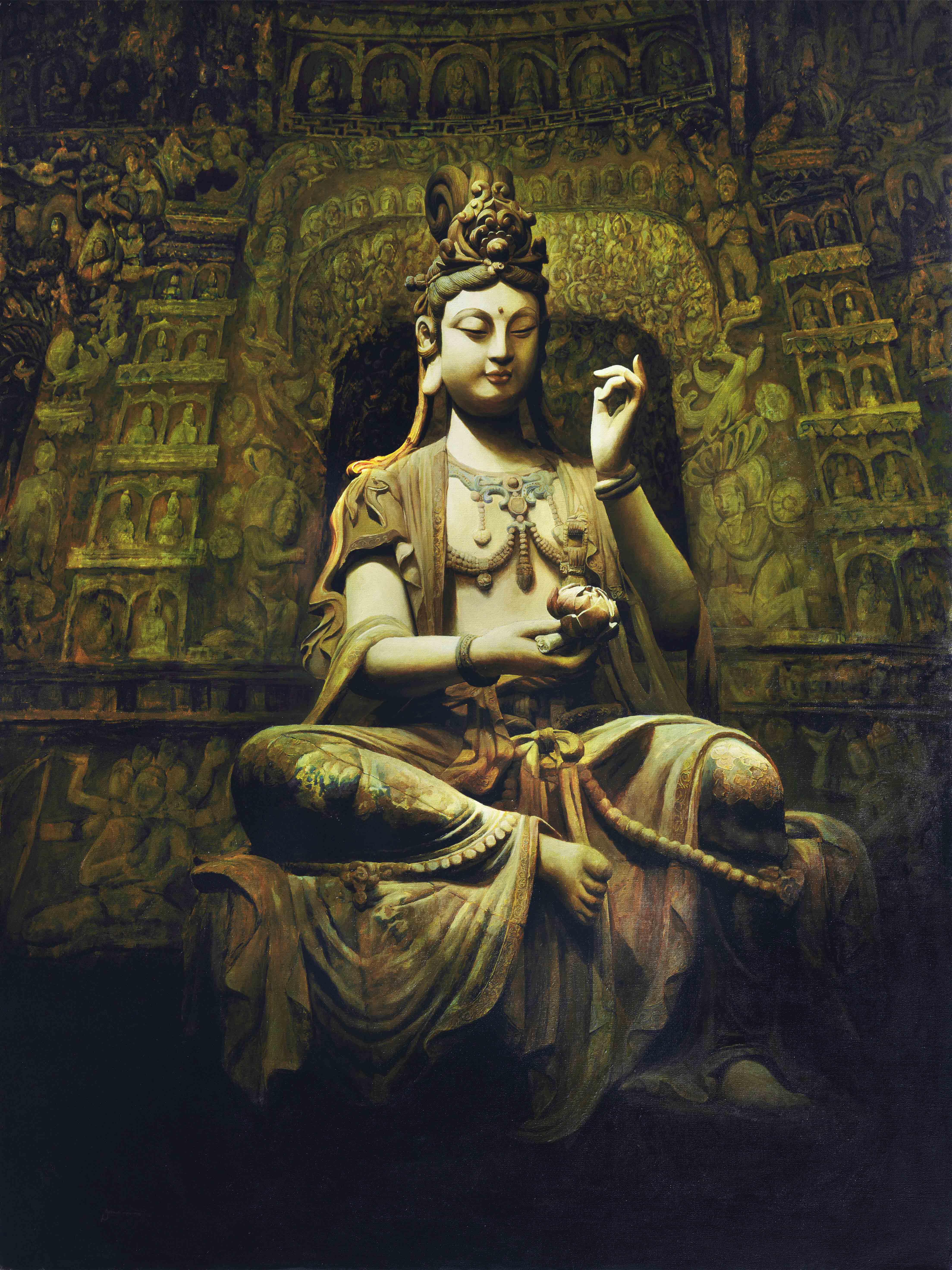 赖东民,职业油画家,1990年代初以其艺术才华