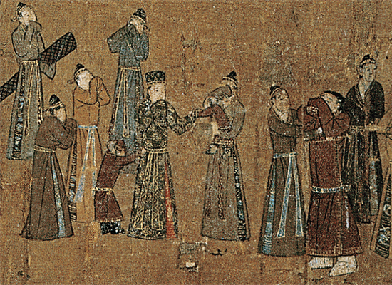 传宋李唐文姬归汉图