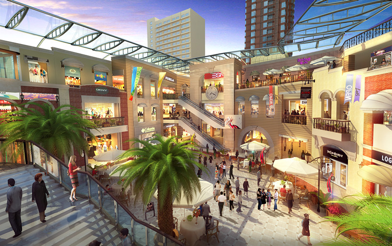 商业,商务全机能于一体的建筑集群,项目囊括星光城体验式主题购物中心