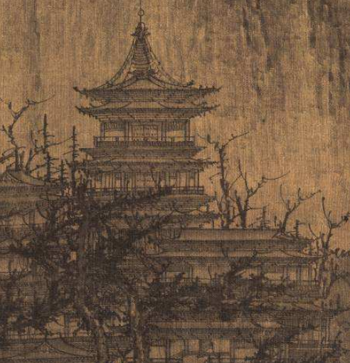 五代南唐李成晴峦萧寺图