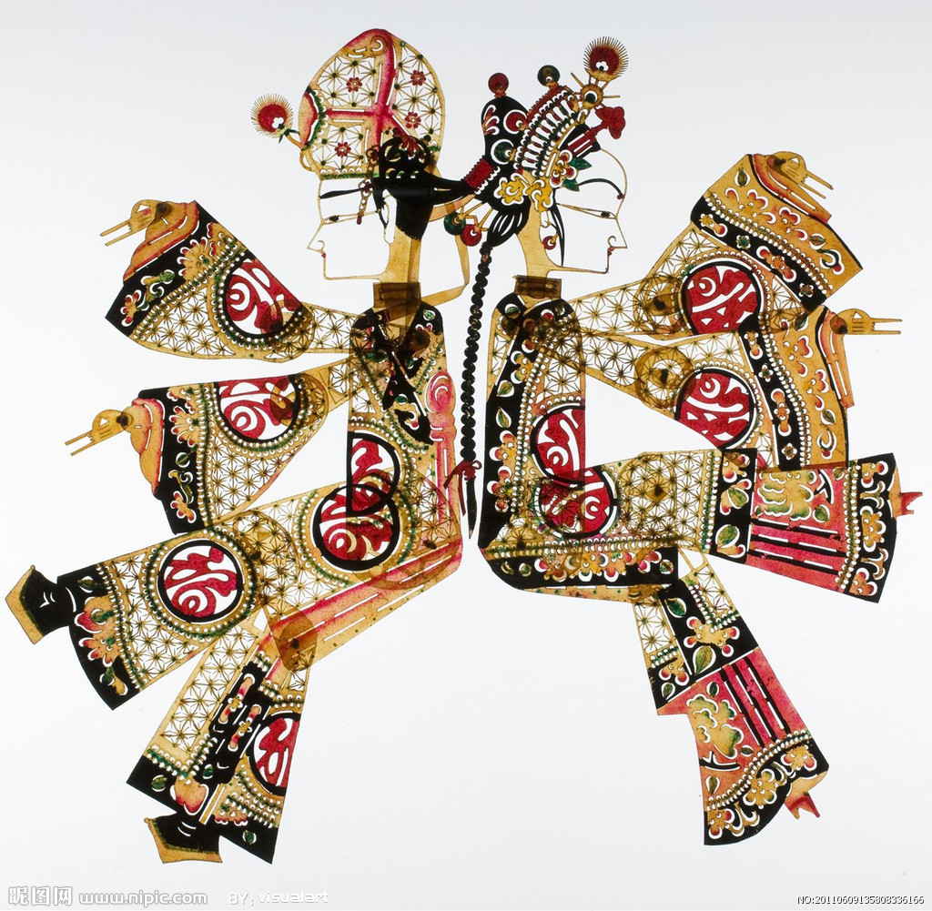  p>皮影戏(shadow puppets),又称"影子戏"或"灯影戏",是一种以兽皮或